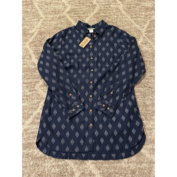 Duluth Trading Company Women's Artisan Hemp Tuniccolor Blue Size Small NEW NWT - Picture 1 of 5